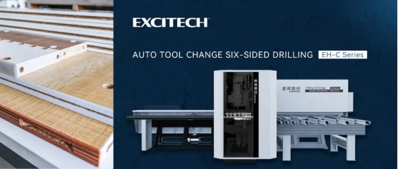 Excitech EH-C zeszijdige boormachine automatische werkingsfunctie.